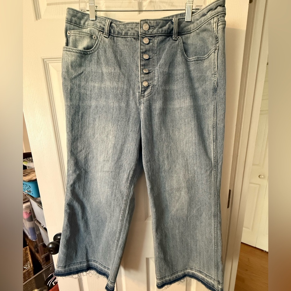 Women's Light Blue Crop Jeans by Michael Kors